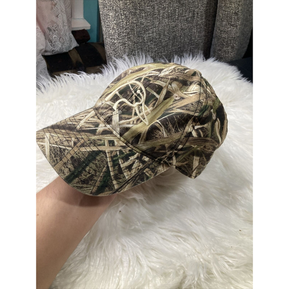 Ducks Unlimited Men’s Mossy Oak Shadow Grass Camouflage Cap Adjustable Strap - Picture 9 of 10